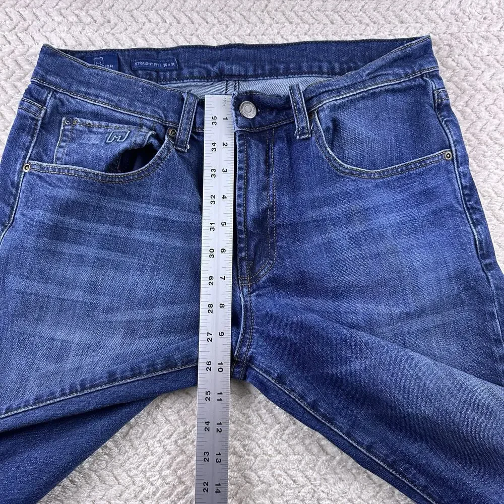 M Collection By Michael Strahan Jeans Mens Blue 30x30 Straight Fit Stretch‎